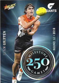 2019 Select Footy Stars - AFL Milestone Games #MG38 Ryan Griffen Front